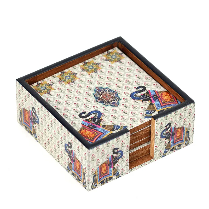 Haathi Duo Coaster - Seven Piece Set media 3