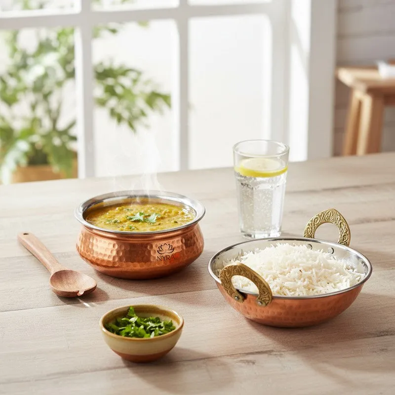 Igniva Stainless Steel Kadai with Balti - Two Piece Set media 1