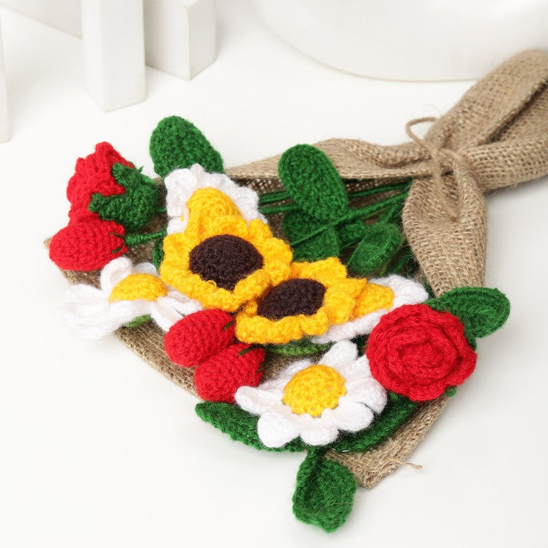Crochet Handmade Tulip Bouquet (Yellow & Red) - Set of Eleven media 6