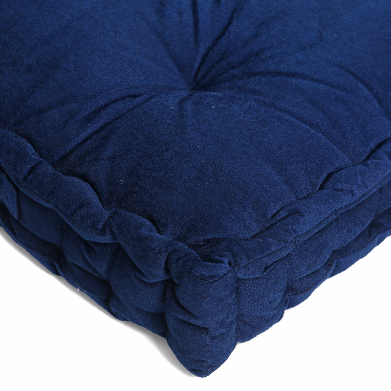 Thera Velvet Floor Cushion - Blue media 5