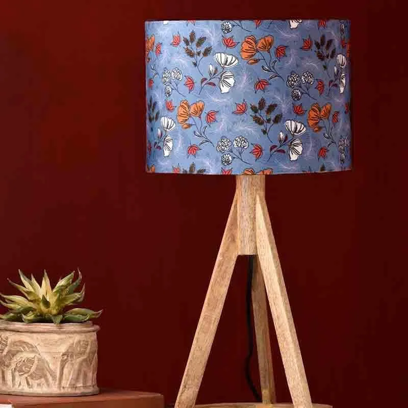 Pastel Autumn Wooden Table Lamp - Multicolor media 3
