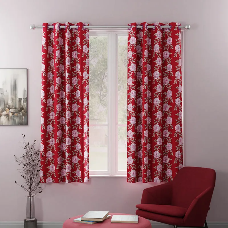 Rose Garden Floral Curtain - Set Of Two media 1