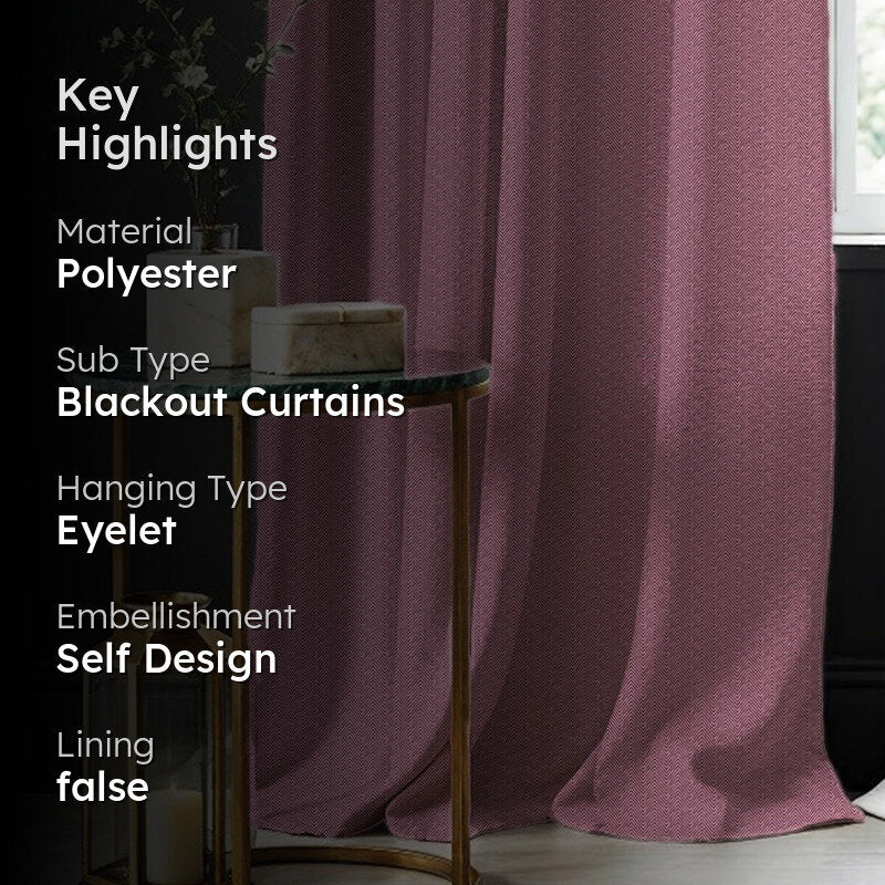 Urban Space Drift Blackout Curtain (Pink) - Set Of Two media 2