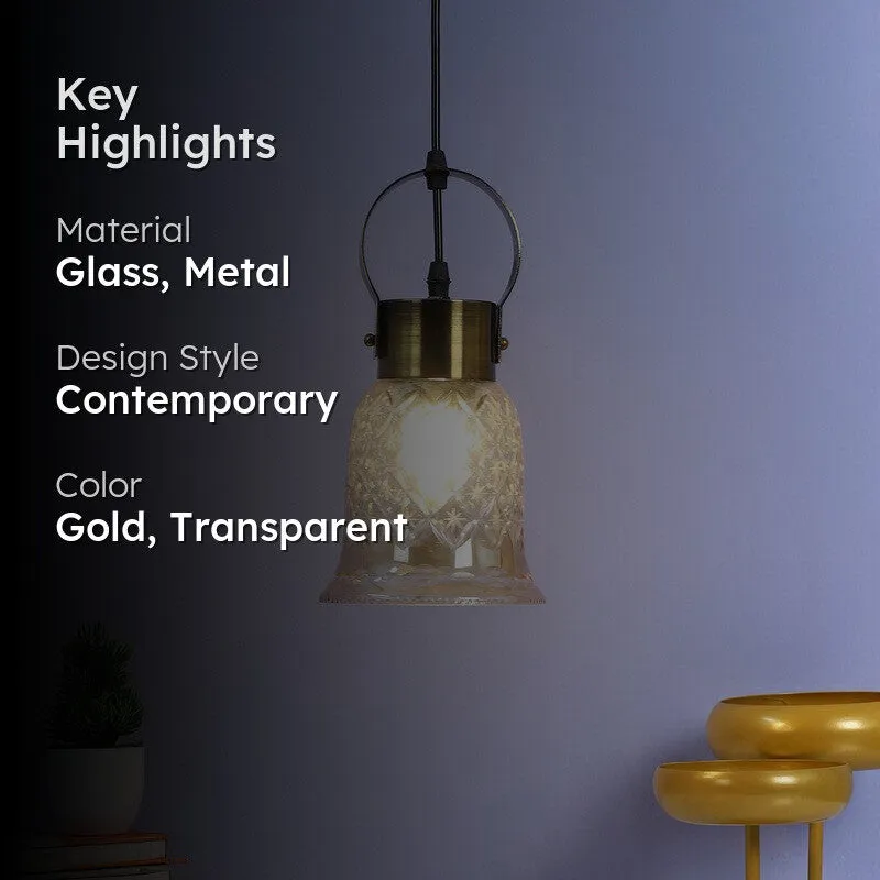Eloria Pendant Glass Ceiling Lamp media 2