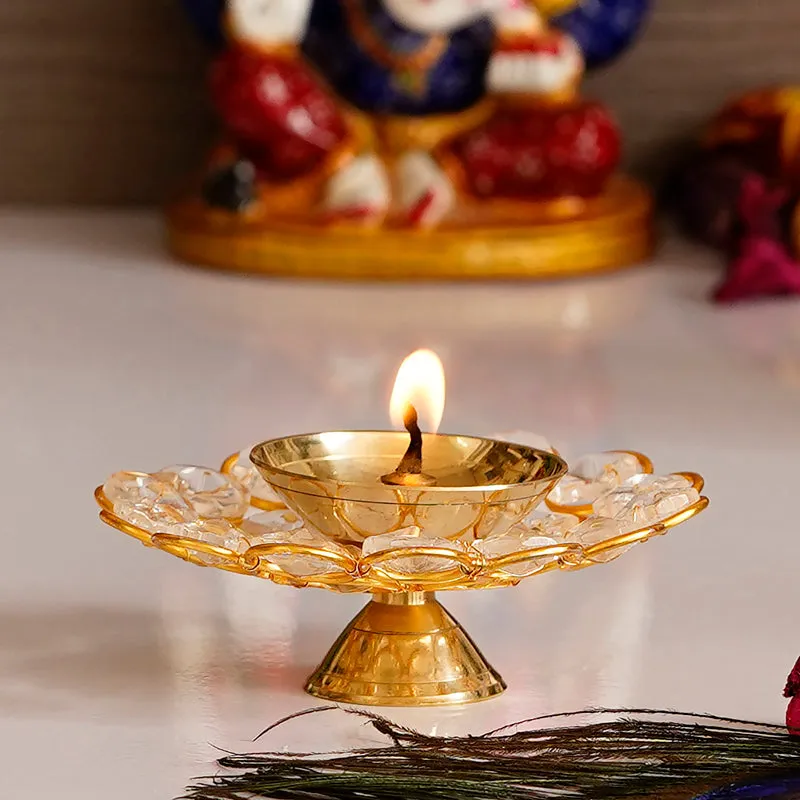 Vintara Festive Brass Diya - Set Of Six media 6