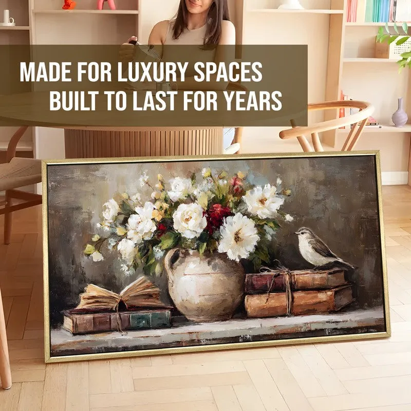 Spring Bloom Canvas Wall Painting With Frame media 5