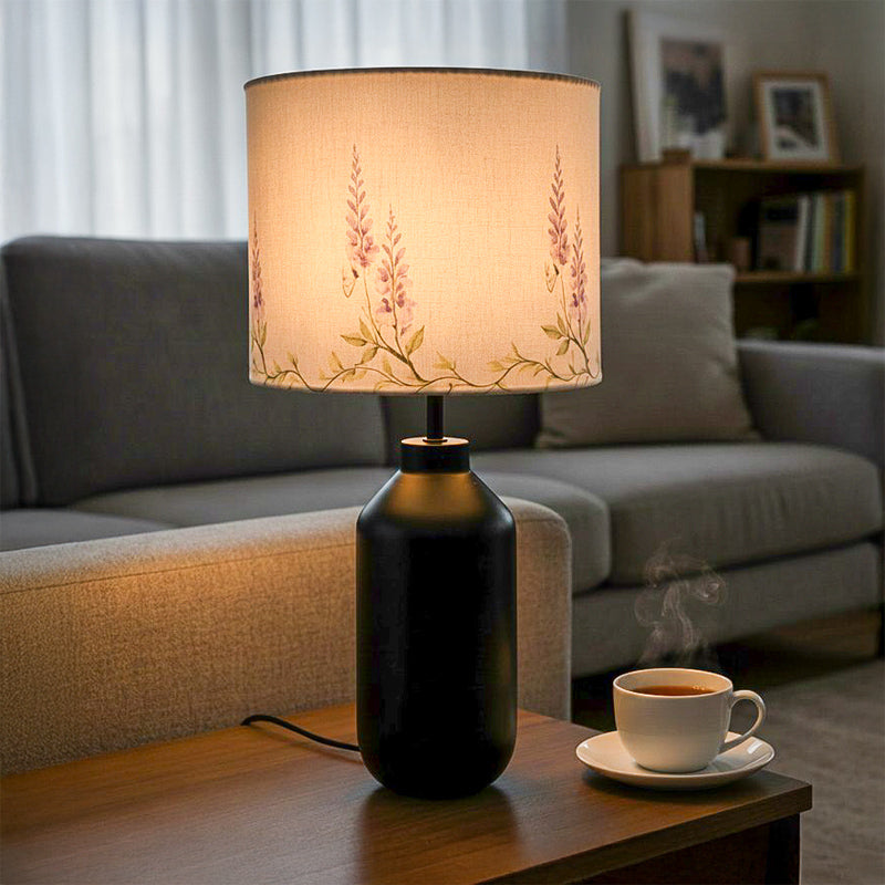 Lumero Accent Fabric Table Lamp - White