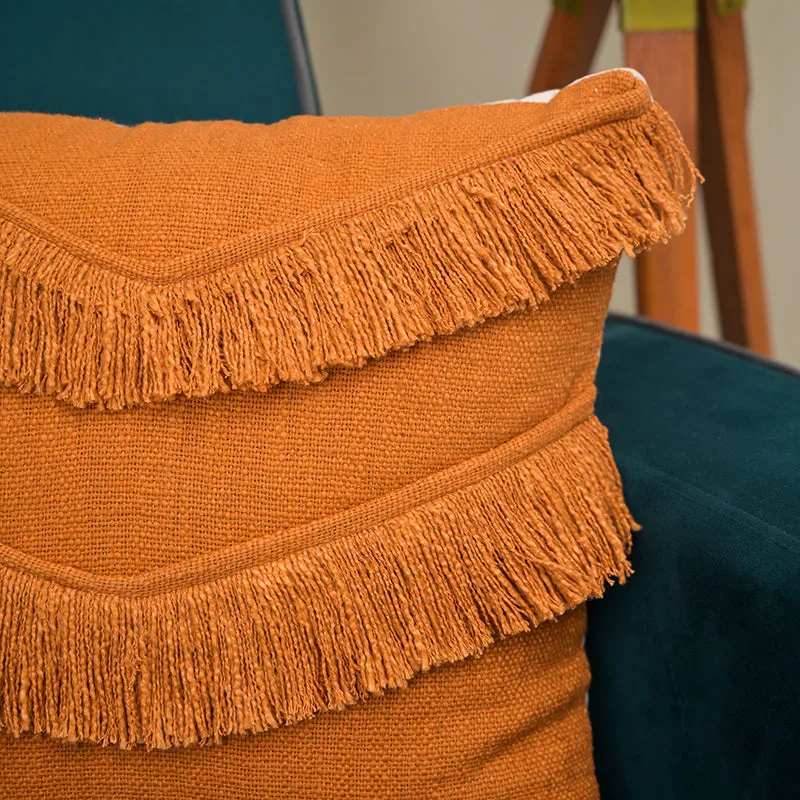 Fringe Comfort Cushion Cover - Orange media 5