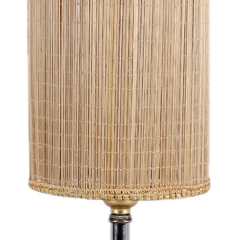 Majestic Solid Fabric Table Lamp - Beige,Brown media 6
