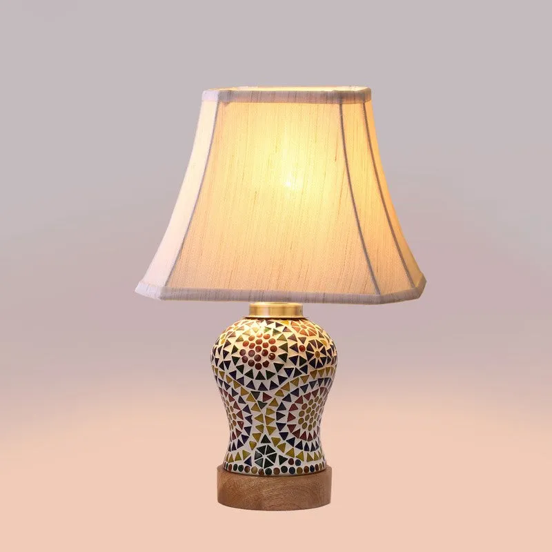 Aurenique Square Wooden Table Lamp - Multicolor media 6