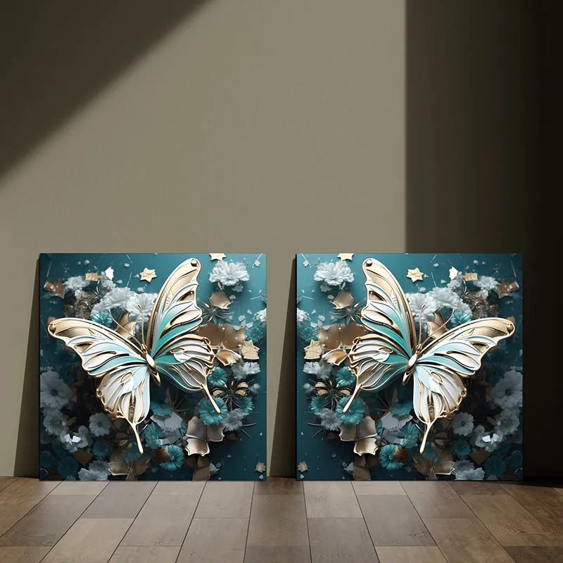 Papilio Of Dreams Canvas Wall Art - Set Of Two media 7