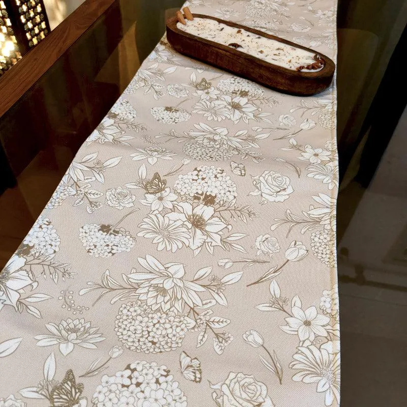 Orvadia Floral Poly Canvas Table runner media 1