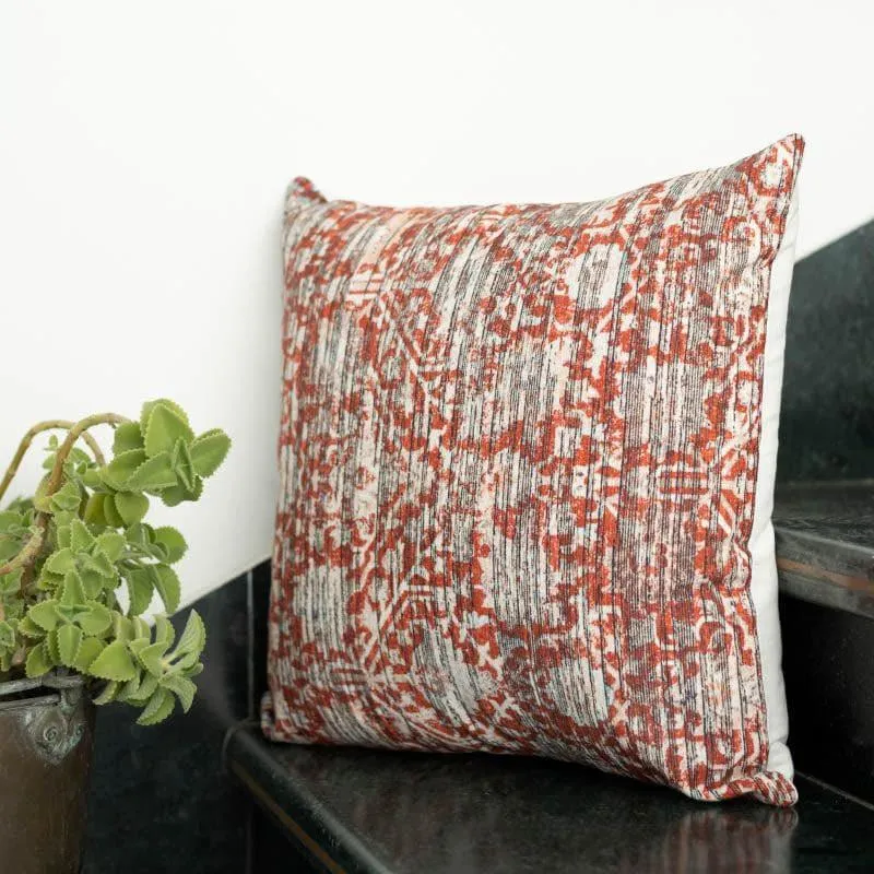 Rust Abstract Print Cushion Cover media 4