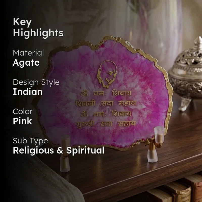 Guruj Mantra Agate Showpiece media 2