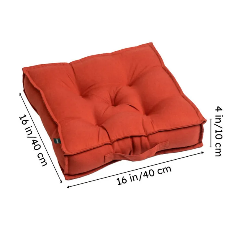 Tara Floor Cushion (Terracotta Brown) - Set Of Three media 9