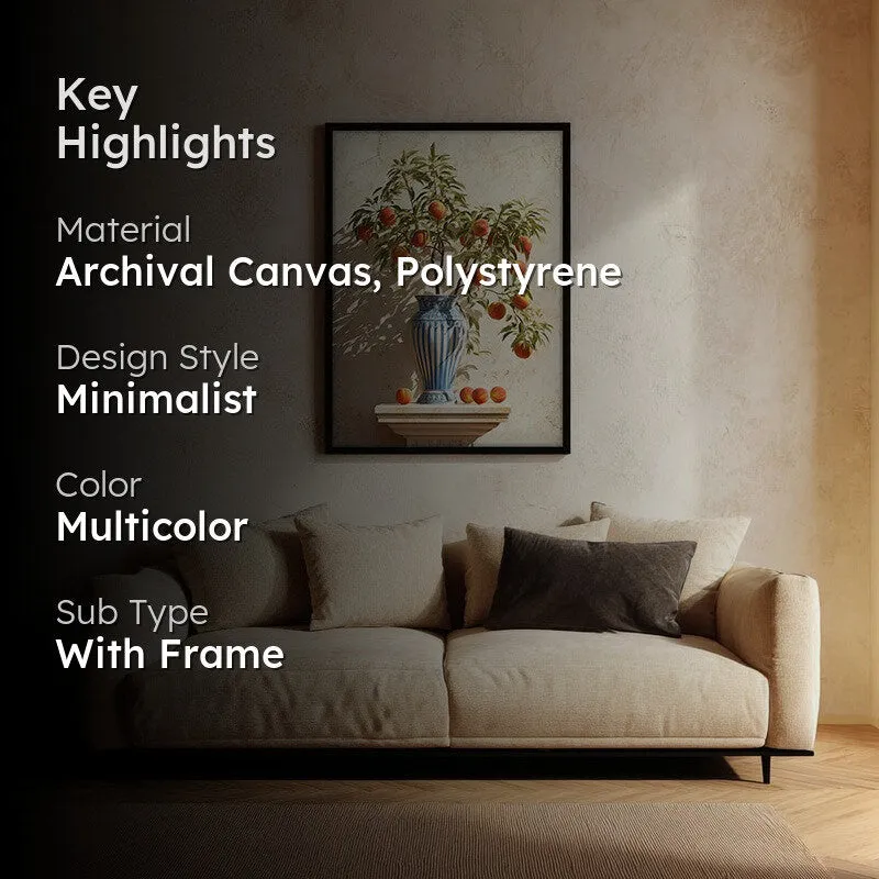 Soft Shadow Play Canvas Wall Painting - Black Frame media 2