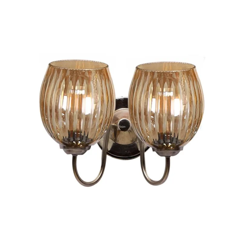 Vintage Glow Dual Shade Glass Wall Lamp media 6
