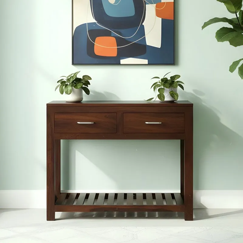 Wynex Sheesham Wooden Table - Brown media 1
