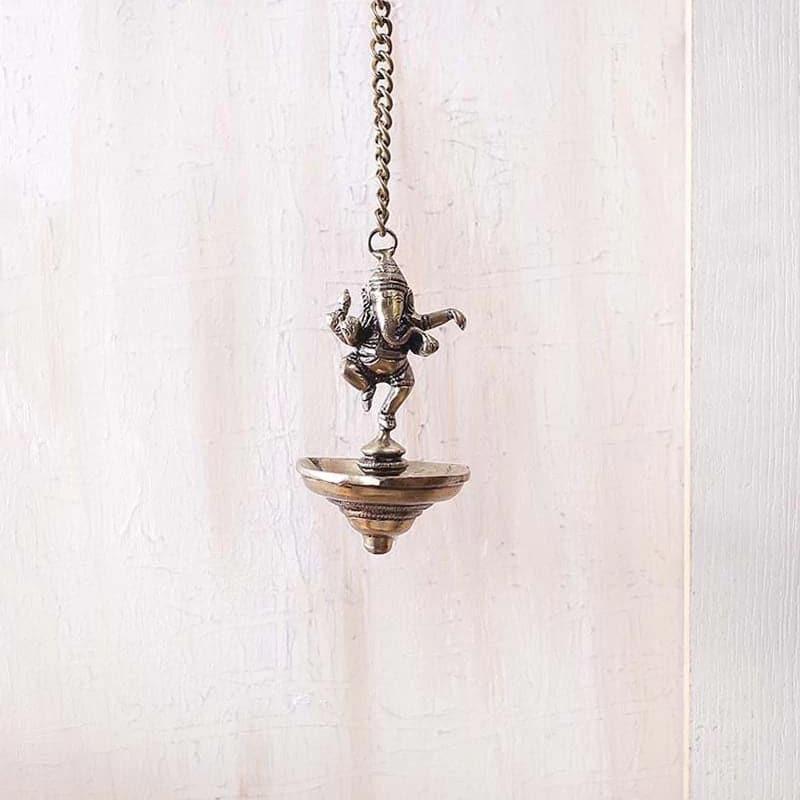Dancing Ganesha Hanging Diya