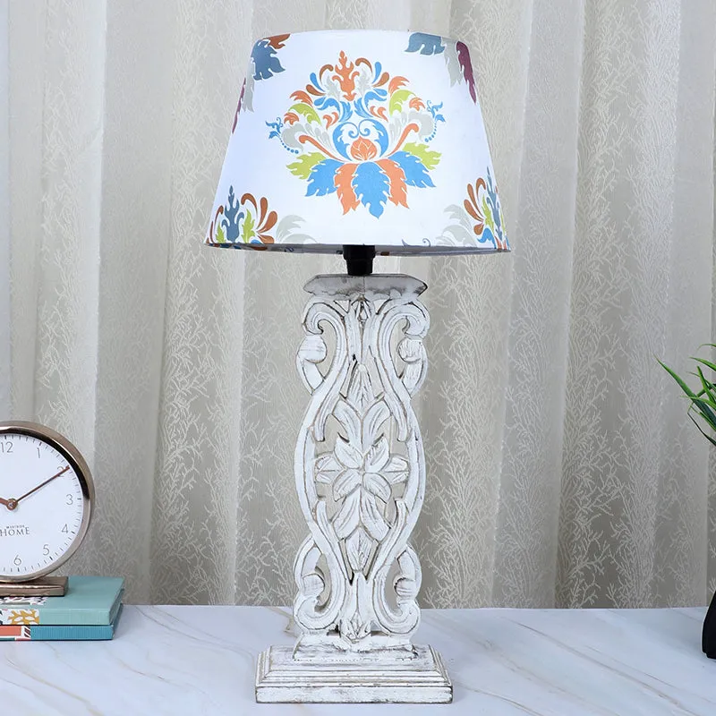 Nordlys Sigil Printed Mango Wood Table Lamp - Multicolor media 2