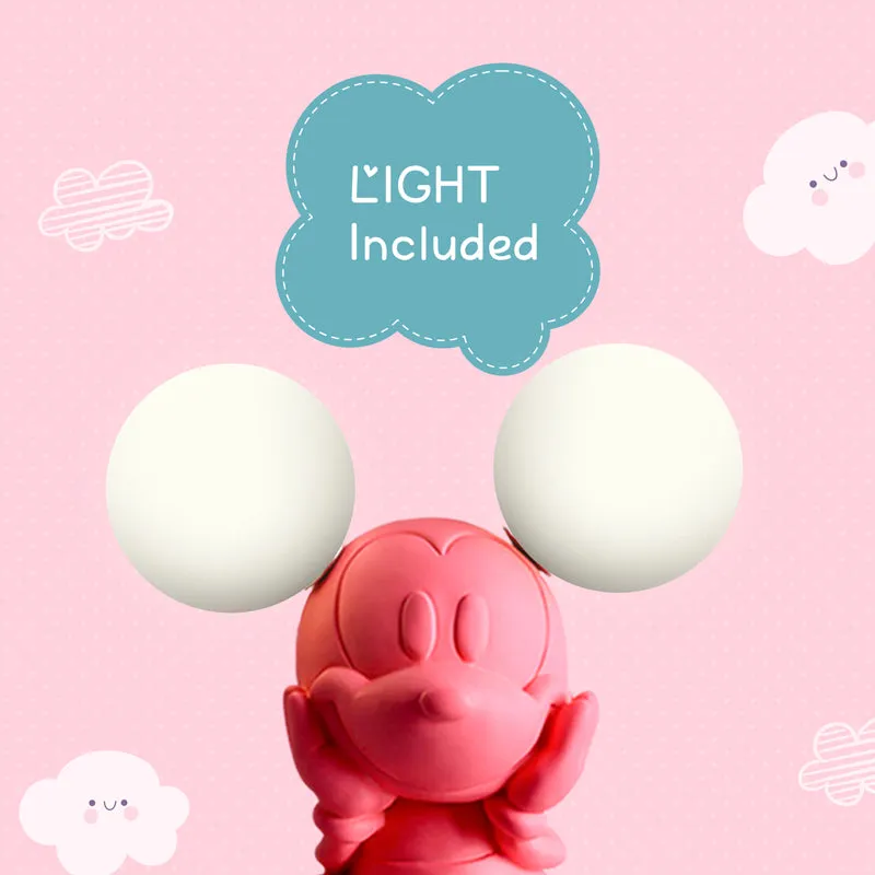 Cuteness Overload Ceramic Moon LED Glass Table Lamp - Pink,White media 3