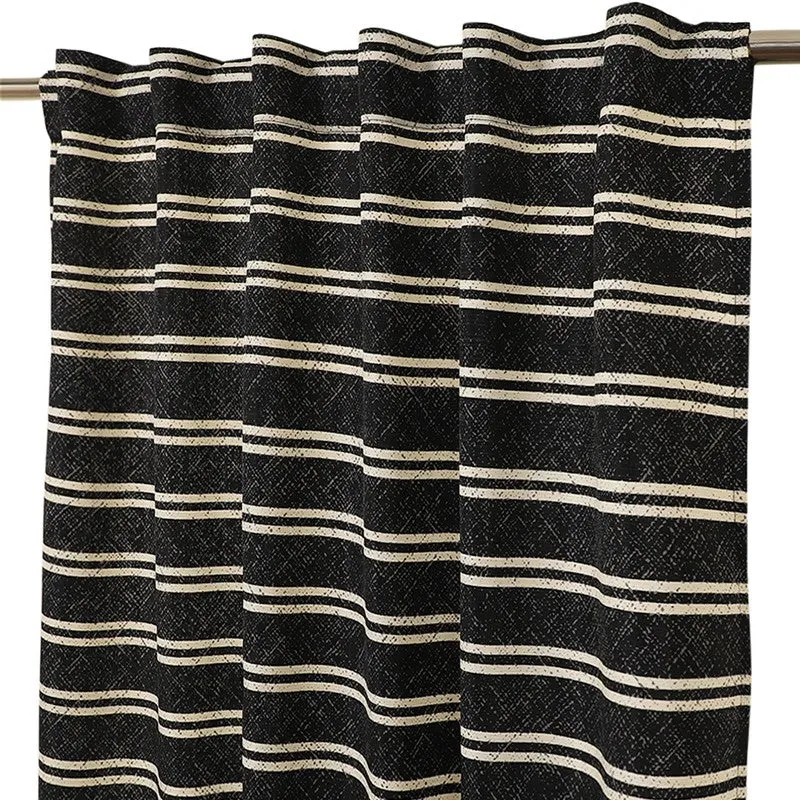 Stripe Story Curtain - Black media 4