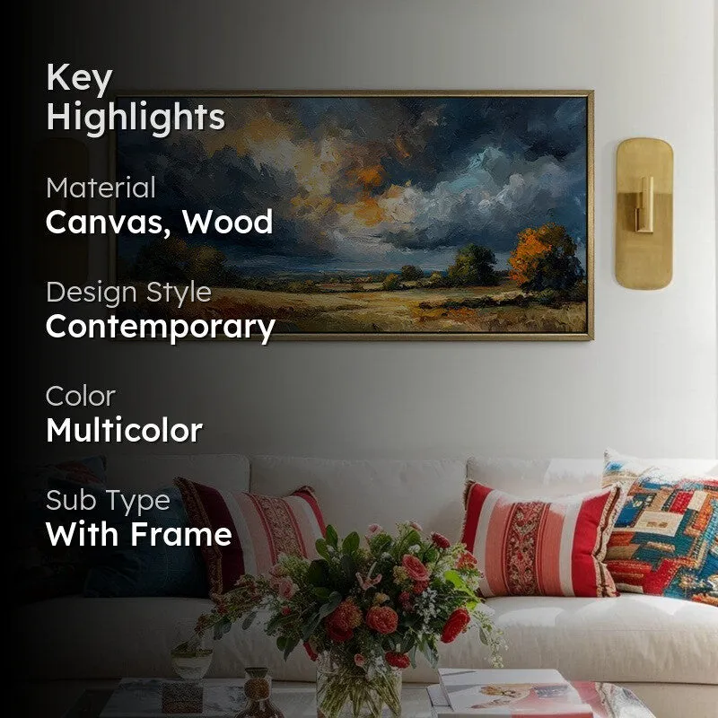 Meadowland Canvas Wall Painting With Frame media 2