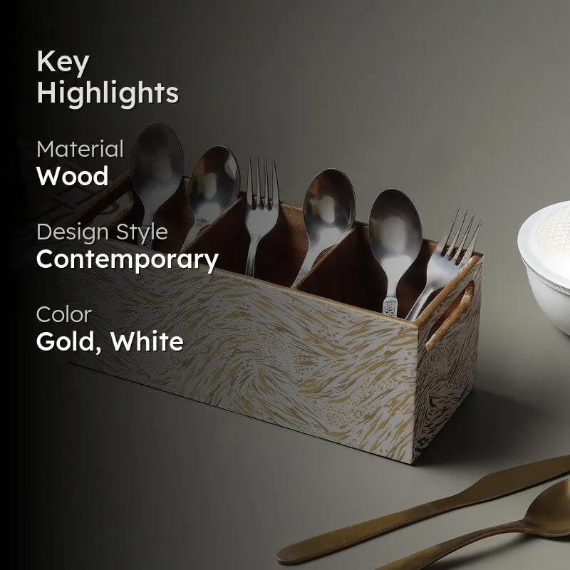 Saryna Wooden Cutlery Holder media 2