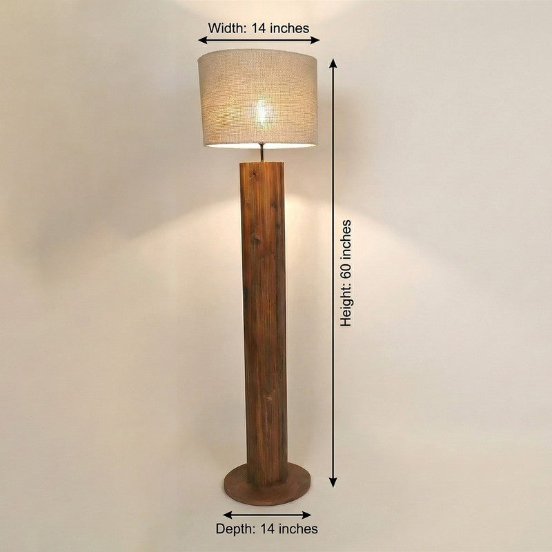 Yvette Rustic Wooden Floor Lamp media 10