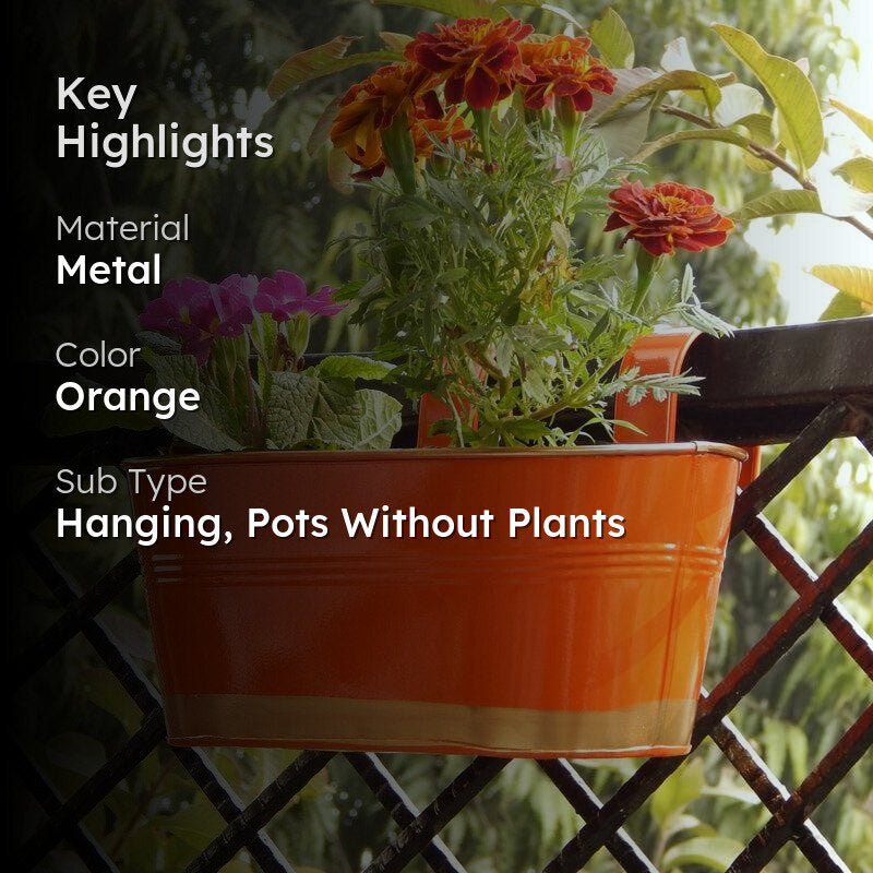 Norva Hanging Planter (Orange) - Set Of Six media 2