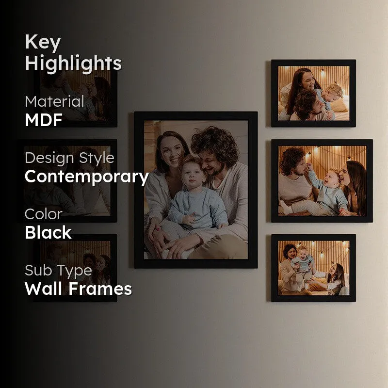 Freya Wooden Black Photo Frame - Set Of Seven media 2