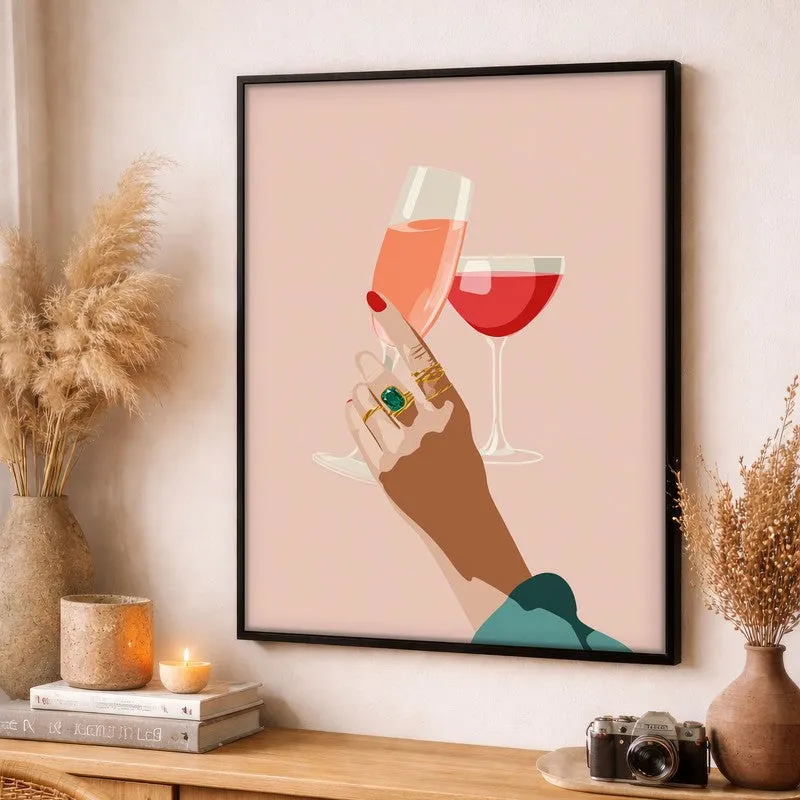 Veloura Canvas Wall Painting - Black Frame media 3