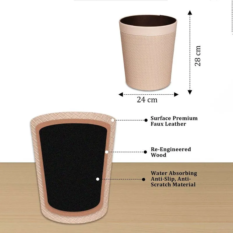 AarviDecor SmartSpace Faux Leather Dustbin media 7