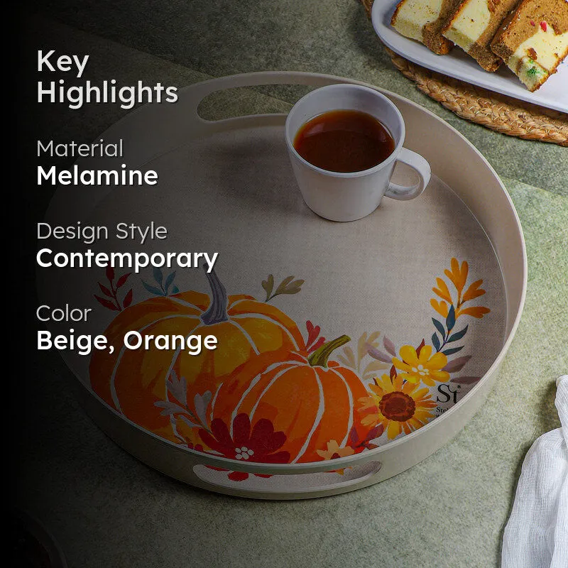 Pumpkin Spice Latte Melamine Serving Tray media 2