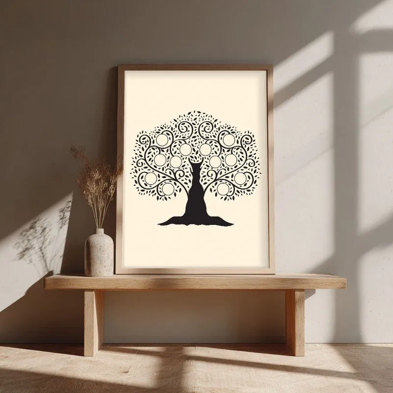Kalpa Tharu Archival Paper Wall Art - Natural Brown Frame media 1