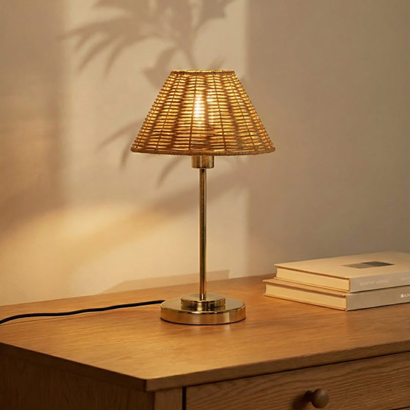 Fig Living Natural Cane Lamp - Beige,Gold media 6