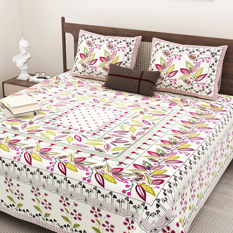 Aniditha Ethnic Cotton Bedsheet (Multicolor) - 160 TC media 4