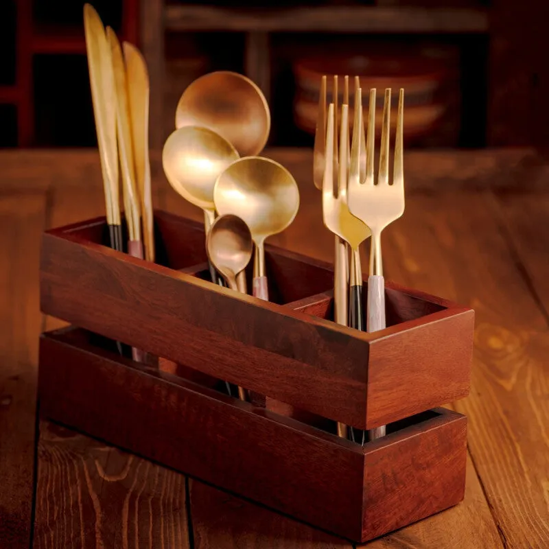 Zera Wooden Cutlery Holder media 5