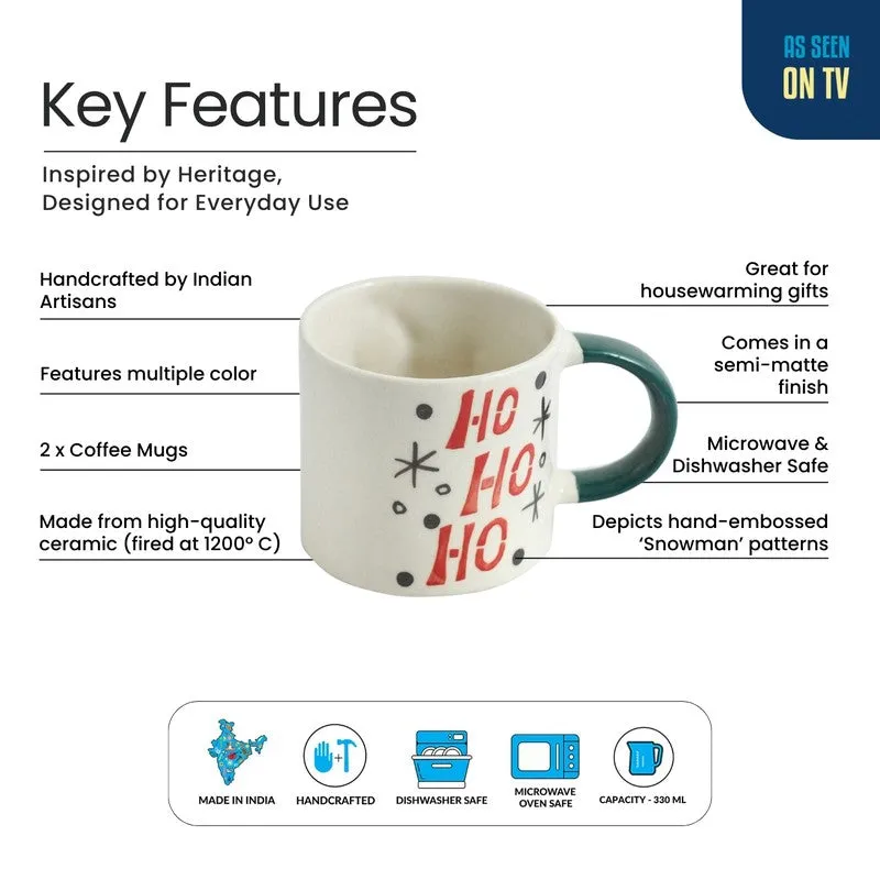 Christmas Ceramic Coffee Mug (330 mL Each) - Set Of Two media 5