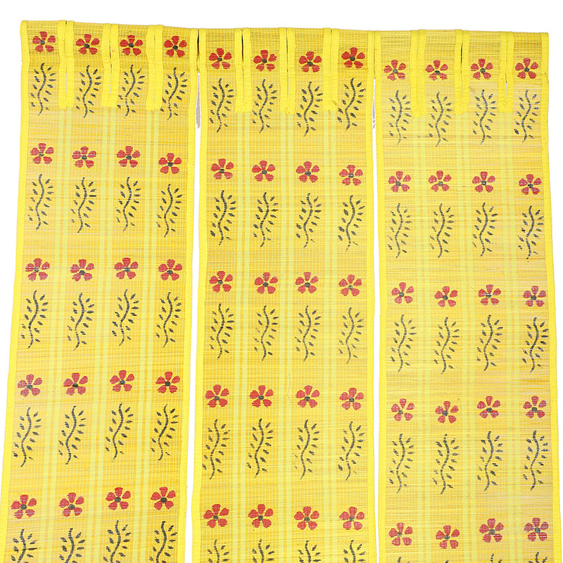 Forest Flow Three Panel Bamboo Curtain - Yellow media 4