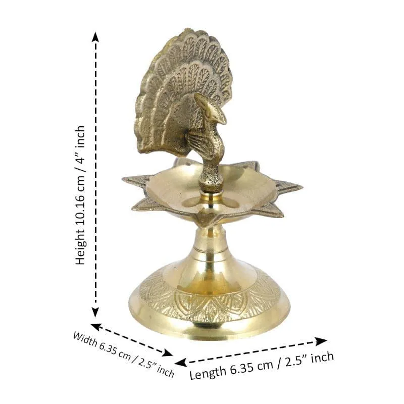 Peacock Plume Oil Lamp media 3