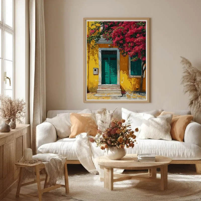 Garden Escape Canvas Wall Painting - Brown Frame media 4