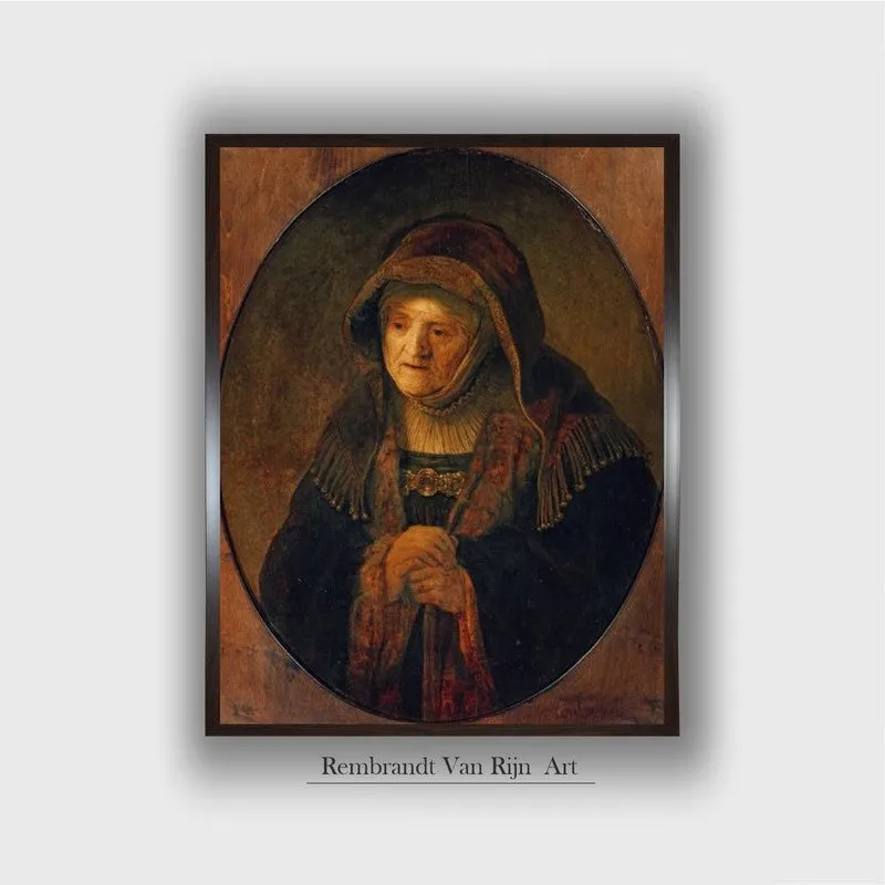 Front view of a framed portrait wall painting on a white background