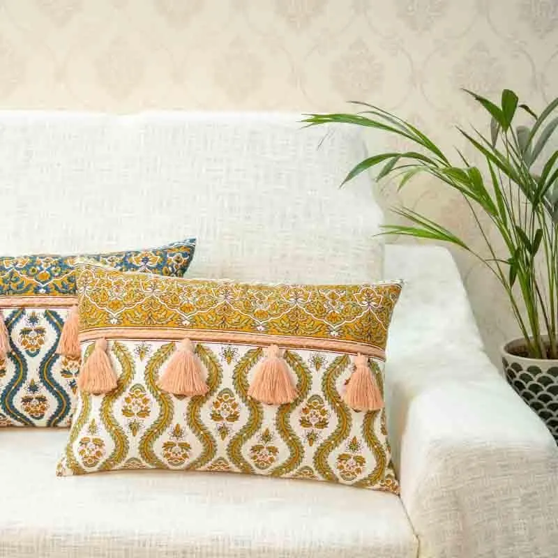 Meera Cushion Cover - Yellow media 4
