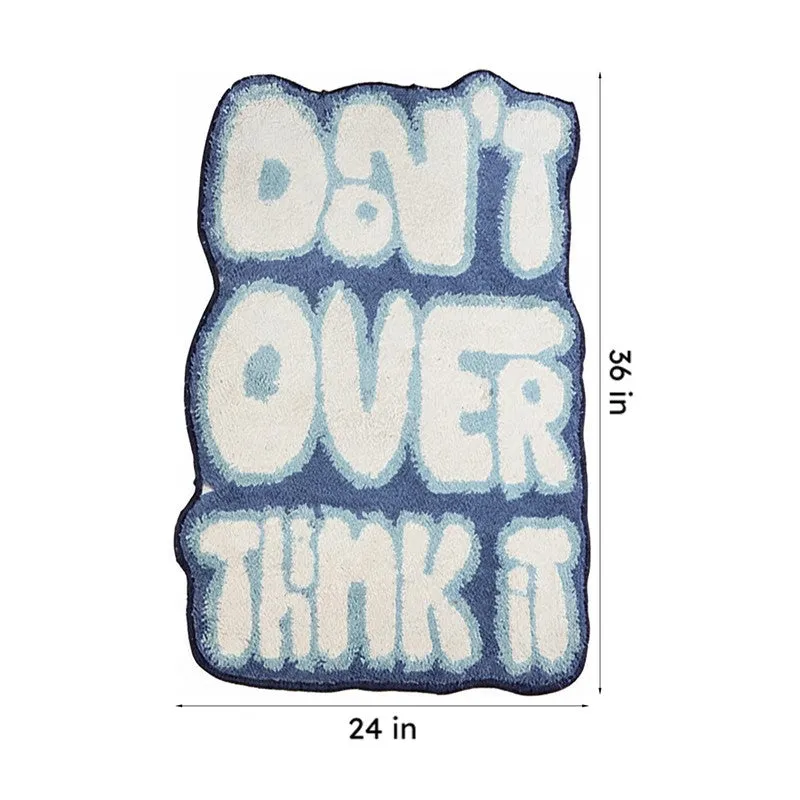 Don't Overthink Poly Cotton Bath Mat media 8