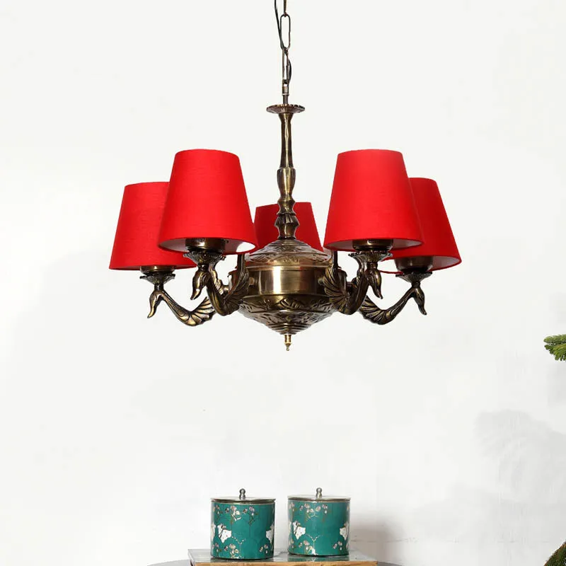 Devilish Conical Golden Antique Ceiling Lamp media 2