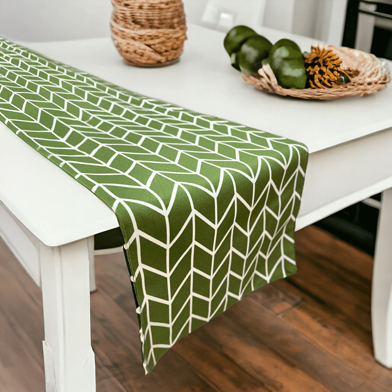 Chevron Feast Cotton Table Runner - 6 Seater