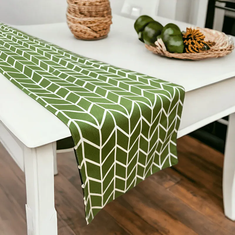 Chevron Feast Cotton Table Runner media 1