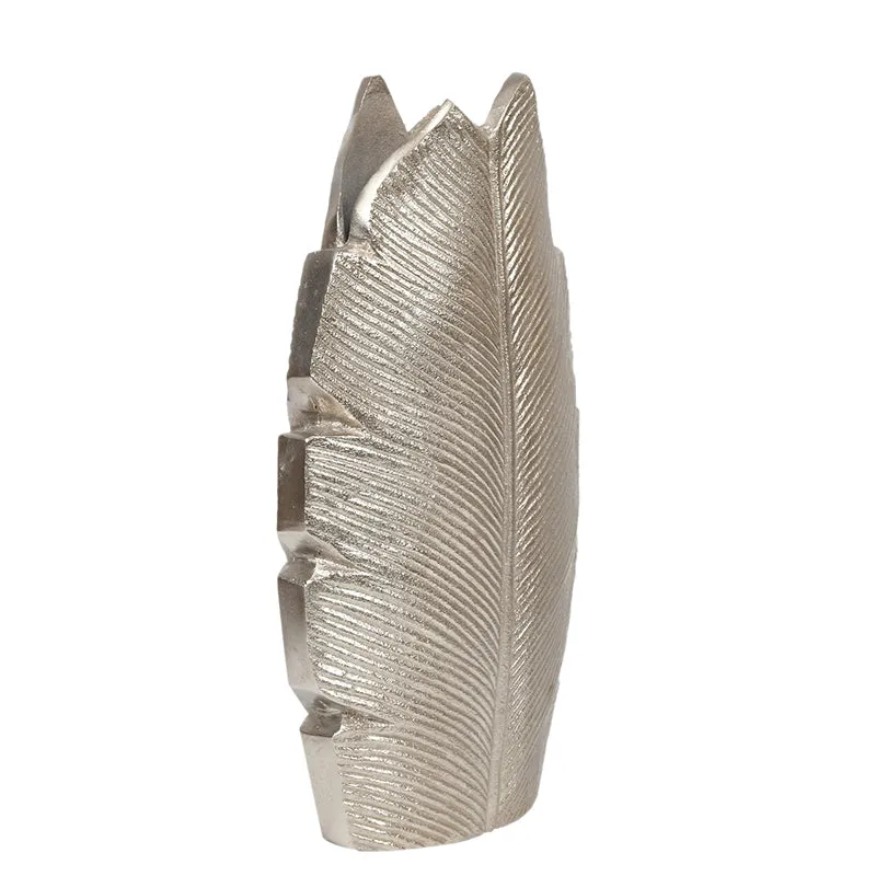 Palm Laef Vase - Silver media 3