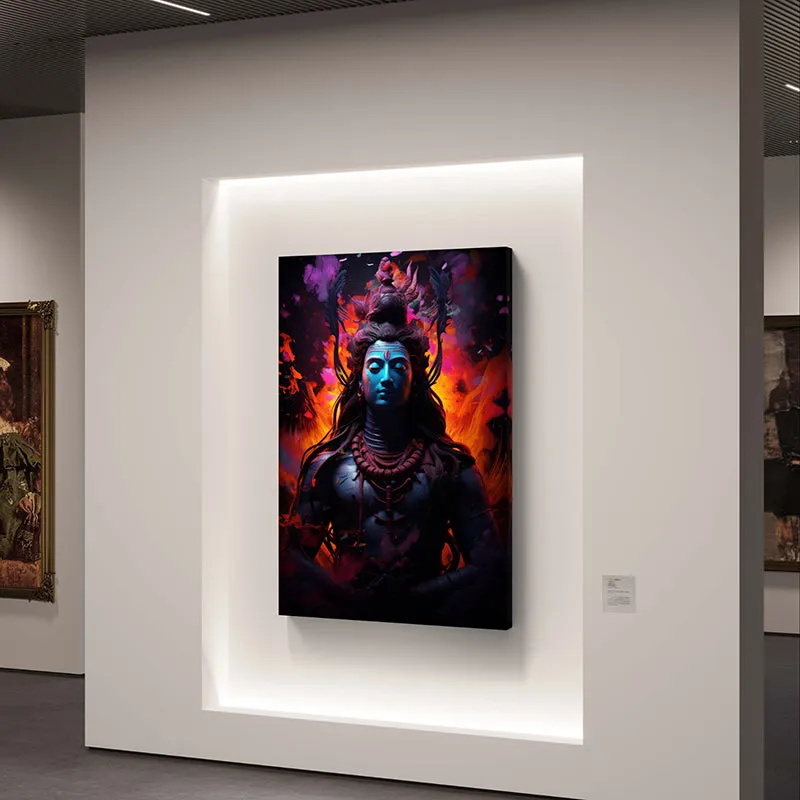 Siva In Trance Wall Painting media 4